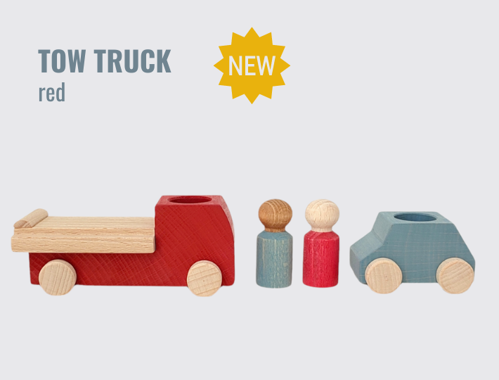 Lubulona wooden two truck red